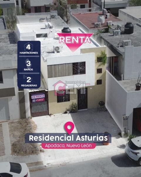 Casa en renta, Asturias, Apodaca, Nuevo León