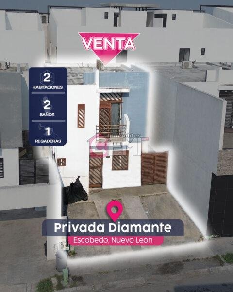 FACHADA CASA EN VENTA, PRIVADA DIAMANTE ESCOBEDO NUEVO LEON. SECTOR PRIVADO