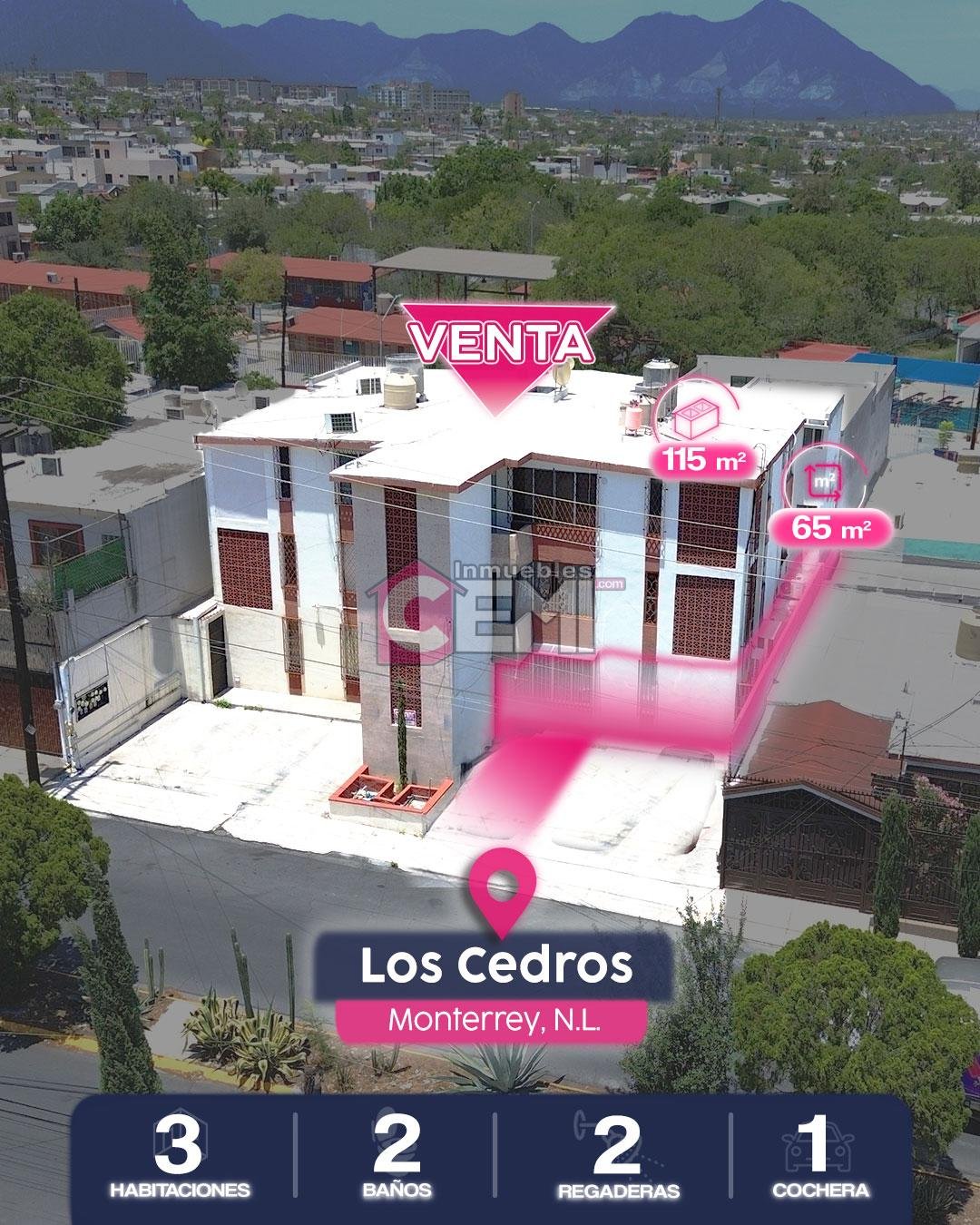 Departamento en venta, los cedros - monterrey. cerca de cumbres. 3 habitaciones, 2 baños completos. departamento en planta baja en venta