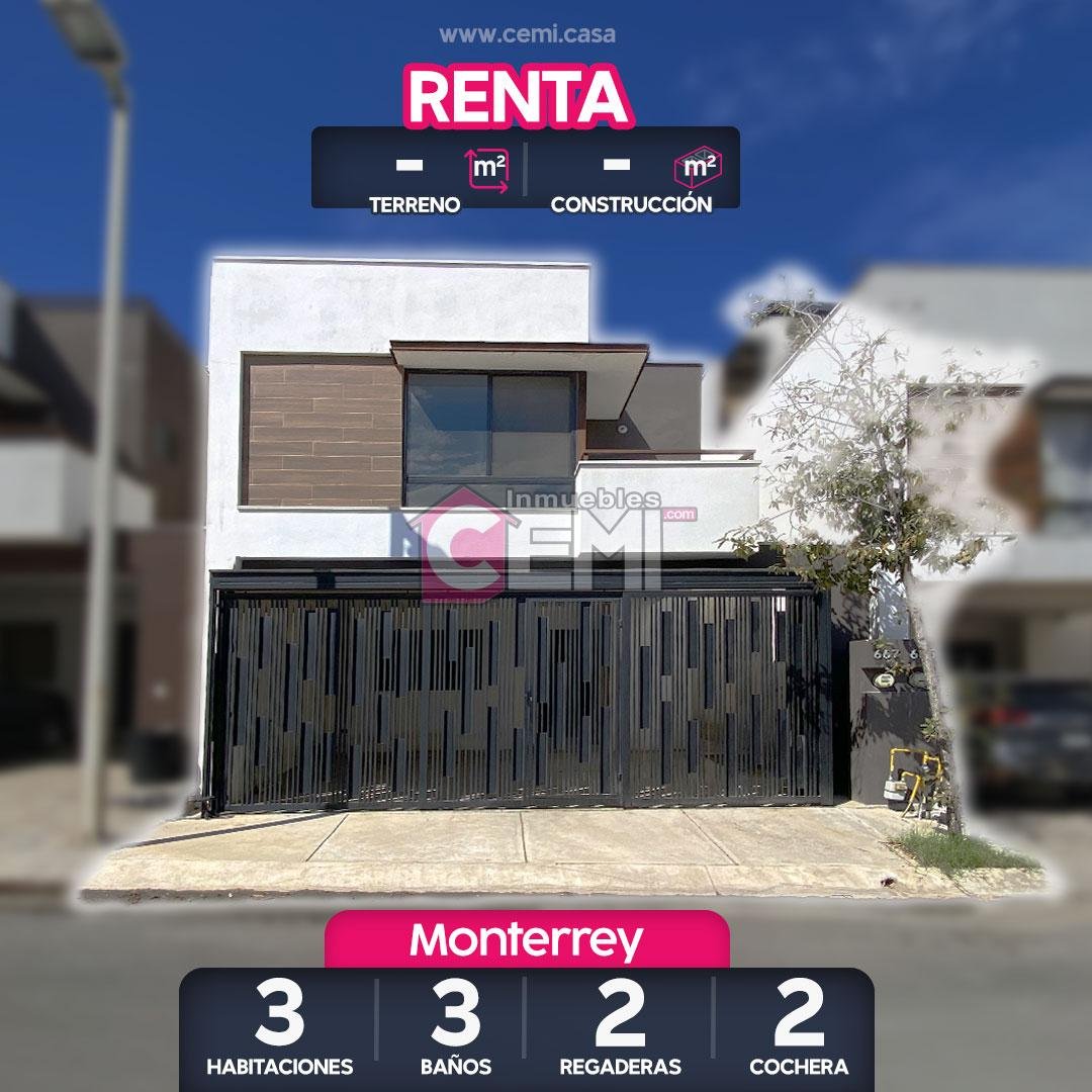 Valle de cumbres, casa en renta amueblada, sin vecino al frente, garcia nuevo leon casa en renta